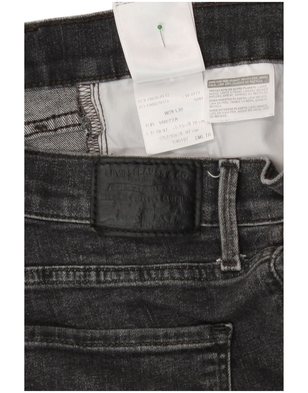 Levi's Skinny Jeans til kvinder W28 L30 Grå bomuld