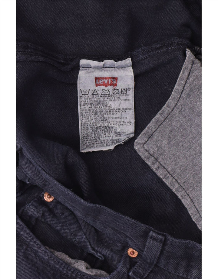 Levi's Herre 501 Straight Jeans W33 L30 Marineblå Bomuld