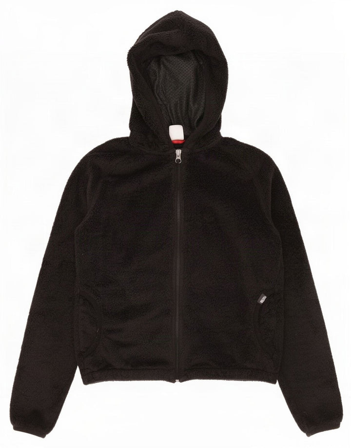 The North Face dame fleecejakke med hætte UK 10 Lille sort polyester