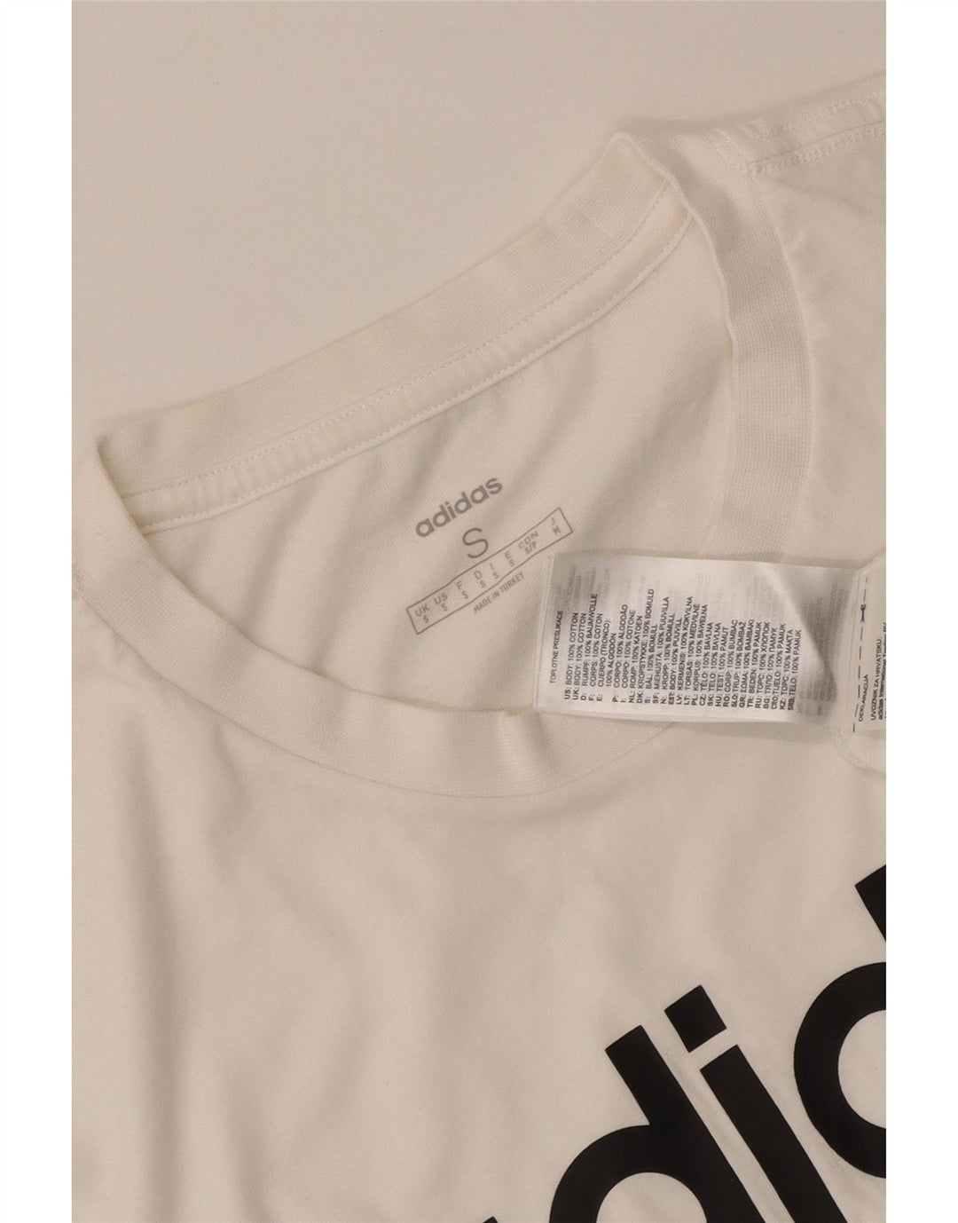 Adidas Grafisk T-shirt top til mænd, lille hvid bomuld