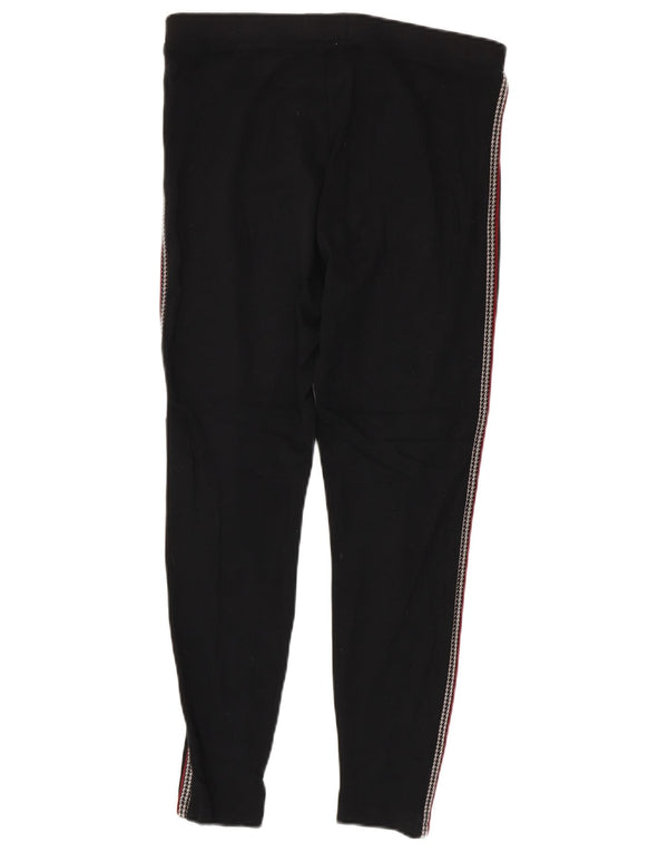 Marks & Spencer Dame Leggings UK 12 Medium Sort Stribet Viscose