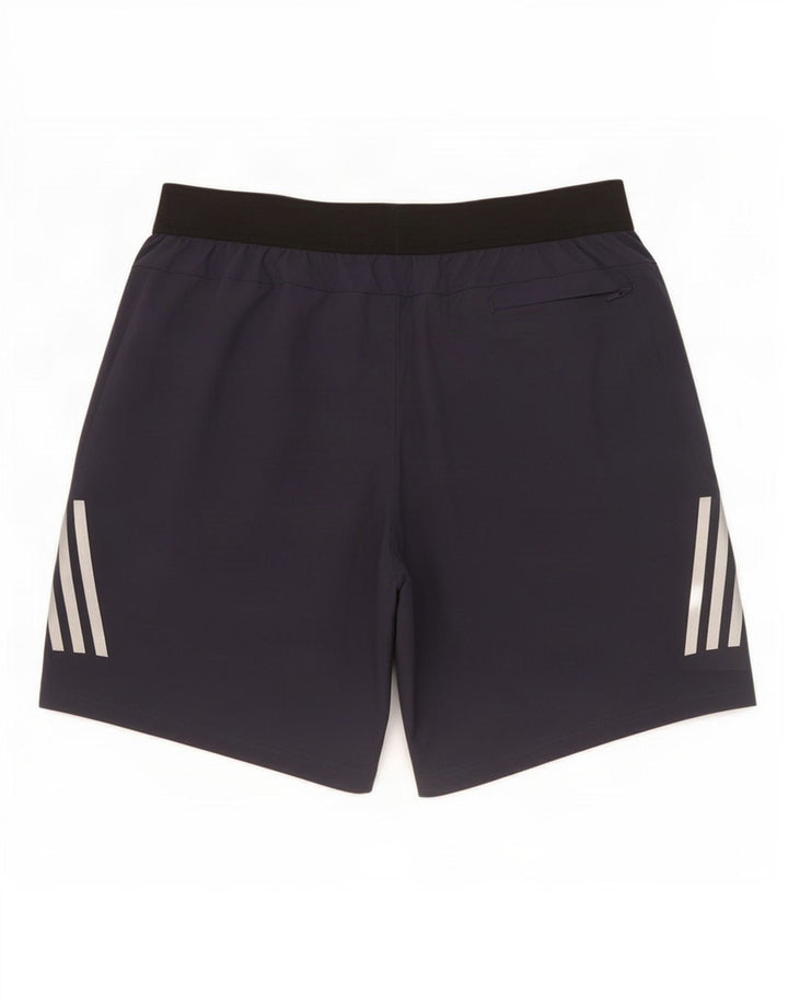 Adidas Herre Regular Fit Sportshorts Large Navy Blue Colourblock Polyester