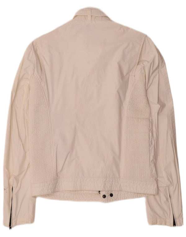 Blauer Womens Bomber Jacket UK 10 Small White Nylon