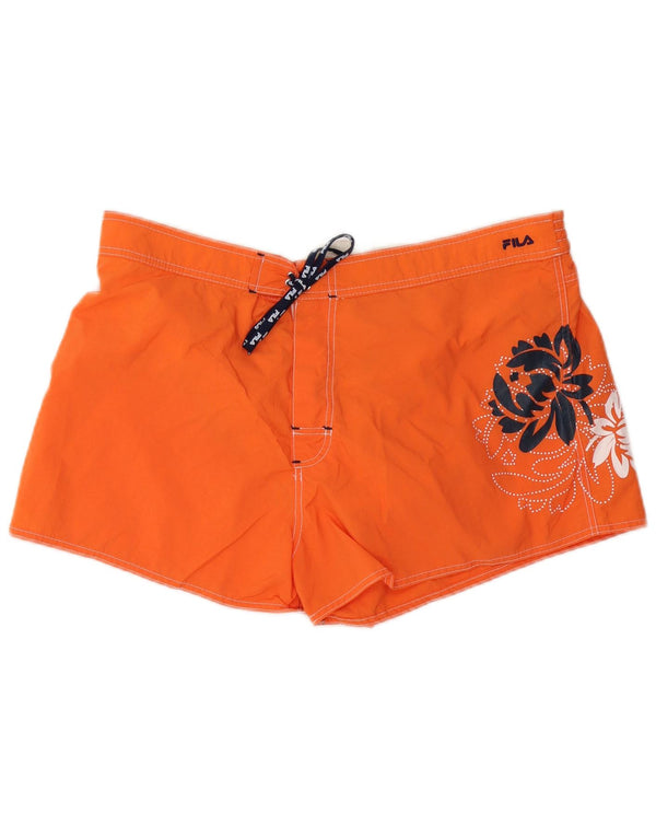 Fila Herre grafiske badeshorts XL Orange blomstret polyester