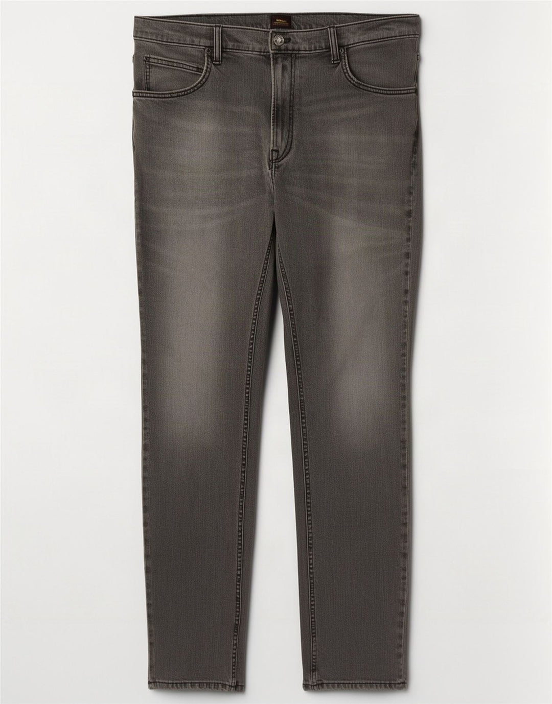 Lee Herre Rider Slim Straight Jeans W36 L32 Grå Bomuld