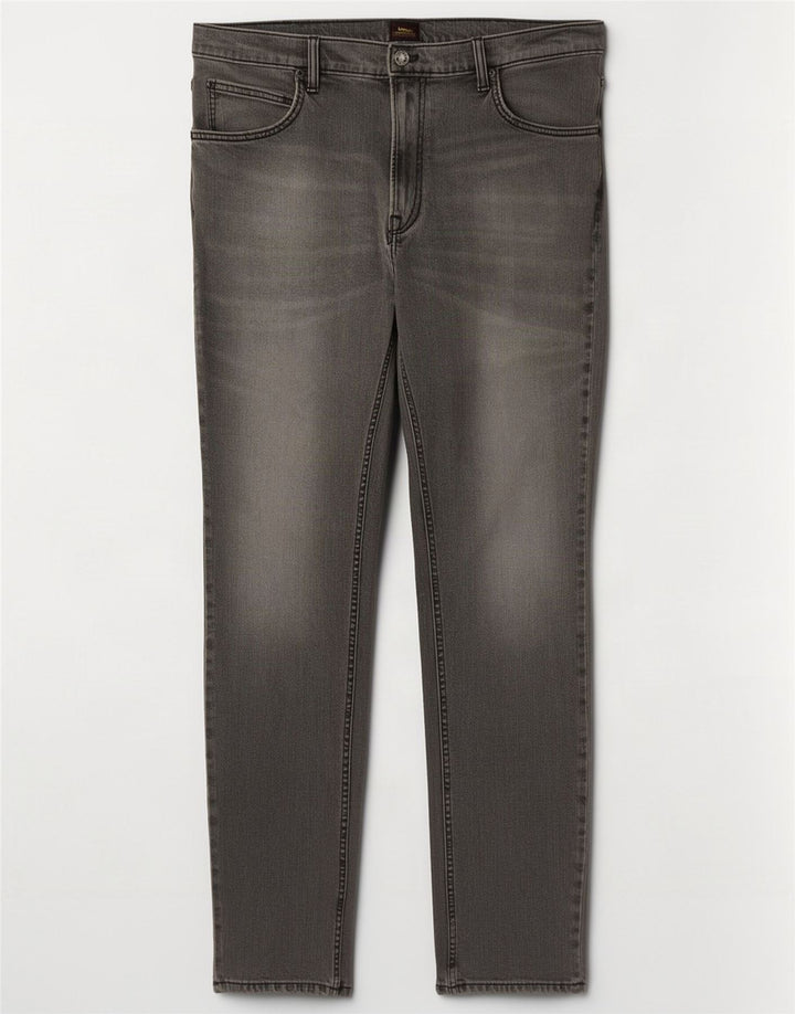 Lee Herre Rider Slim Straight Jeans W36 L32 Grå Bomuld