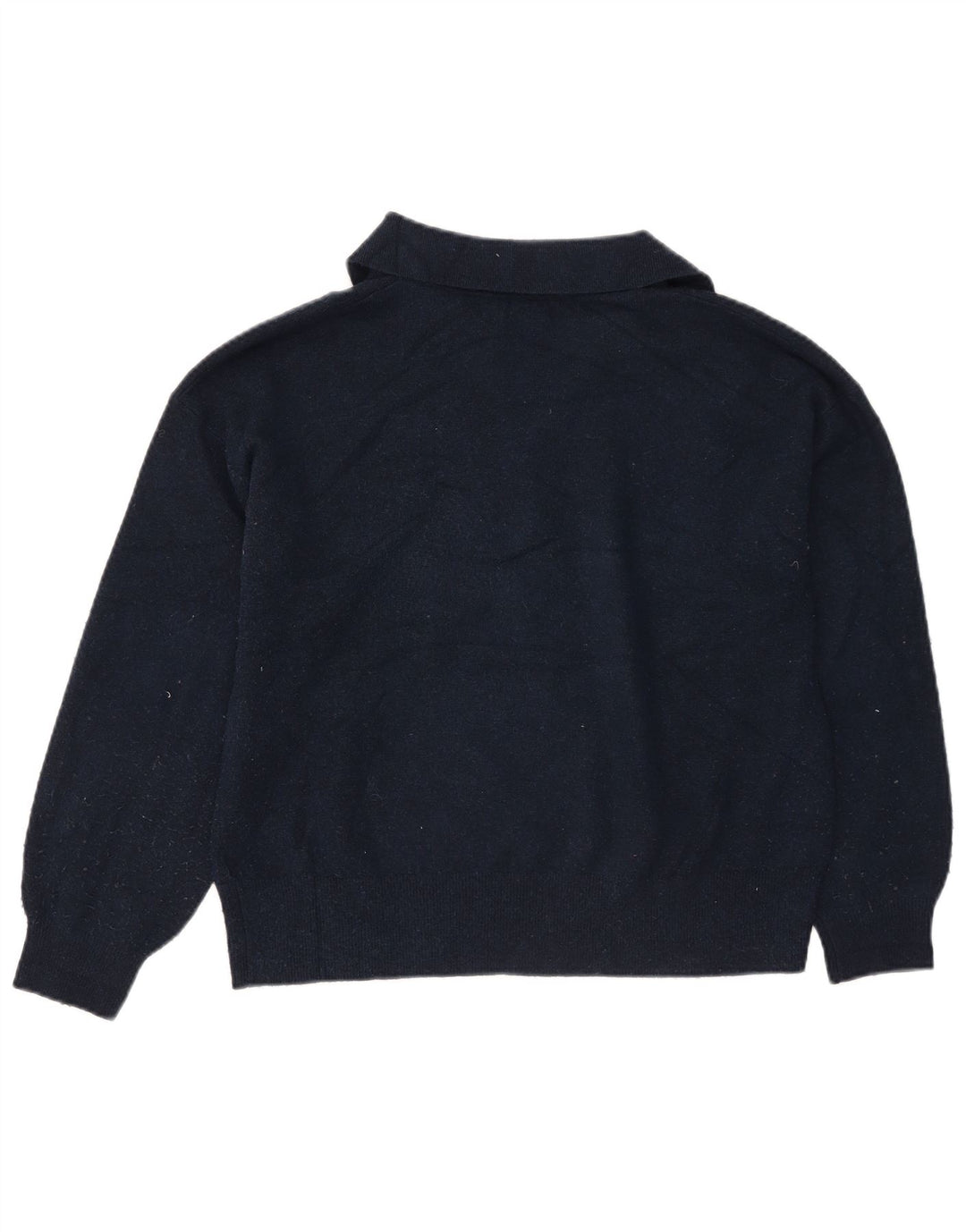 Marks & Spencer Dame Polo Neck Jumper Sweater UK 14 Medium Navy Blue