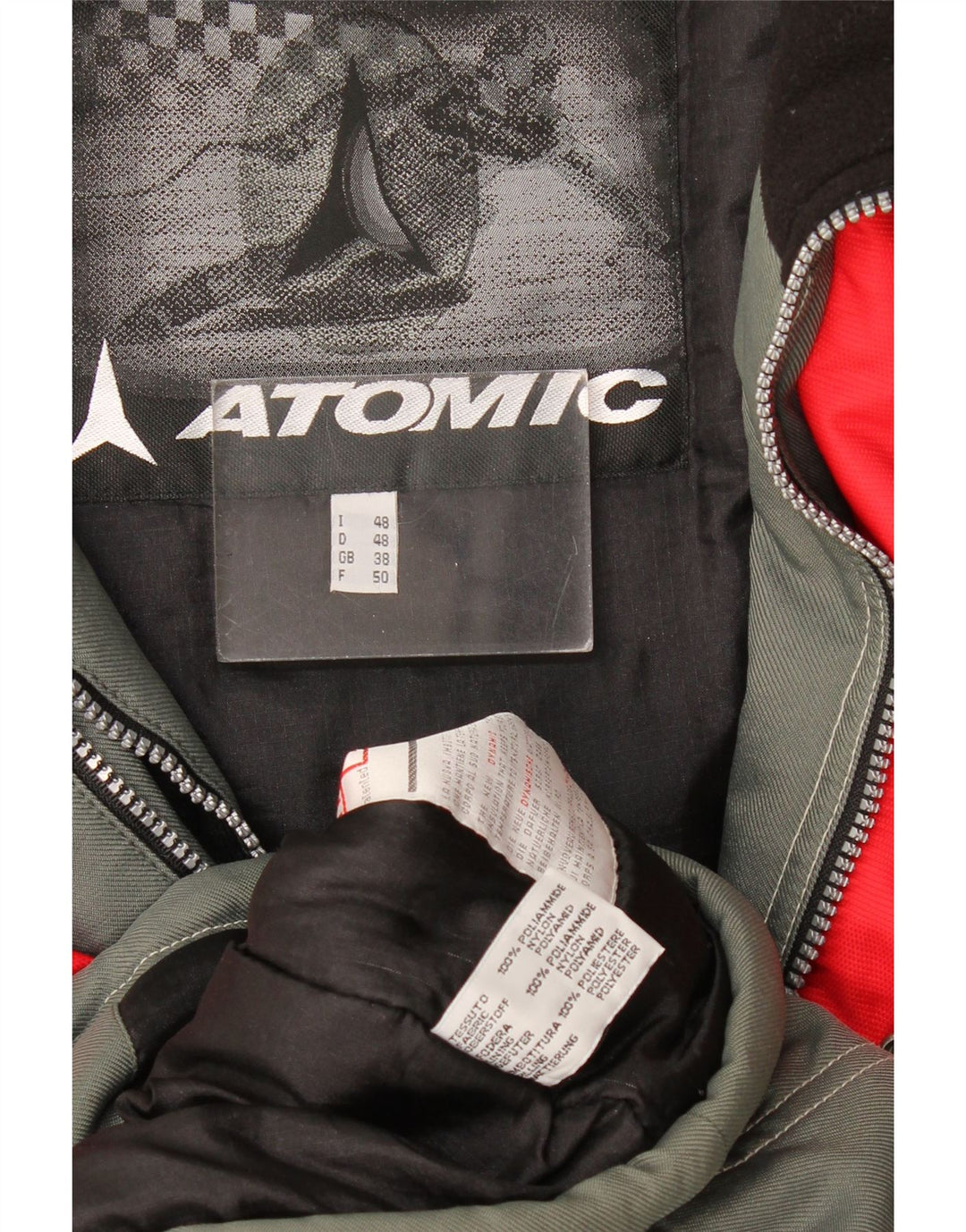 Atomic Herre Graphic Ski 2-delt sæt UK 38 Medium Grey Colourblock