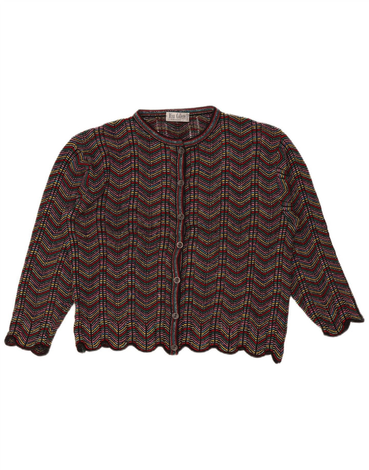 College By Marcazzani Womens Cardigan Sweater UK 14 Medium Multicolored