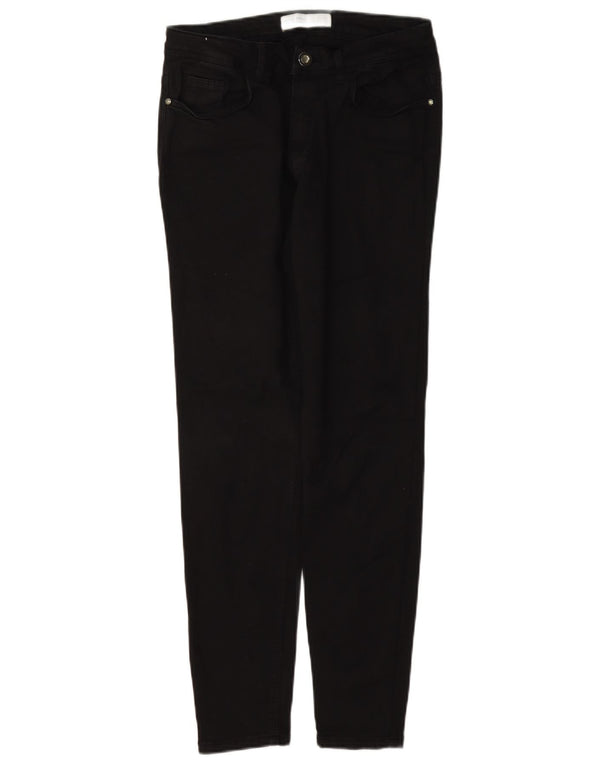 Zara Dame Skinny Jeans EU 38 Small W28 L28 Sort Bomuld