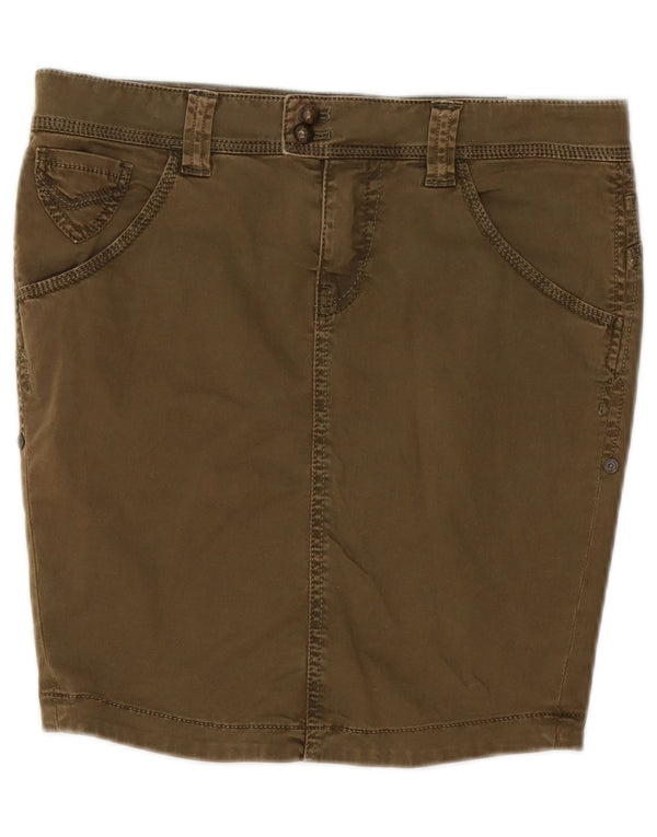 Guess Womens Denim Pencil Skirt W27 Small Khaki Cotton