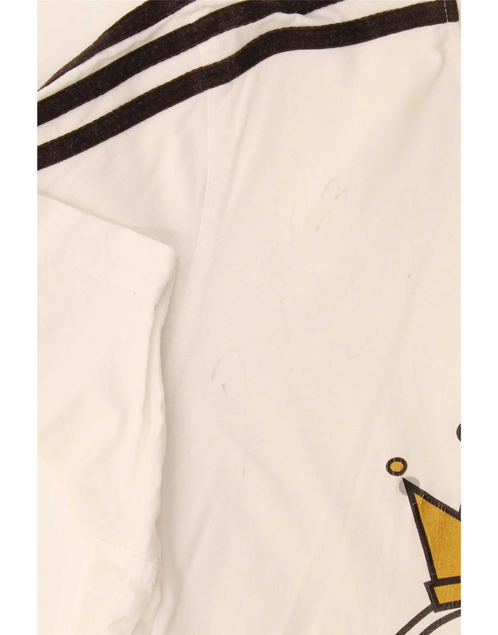 Adidas Grafisk T-shirt top til mænd UK40/42 Medium hvid bomuld