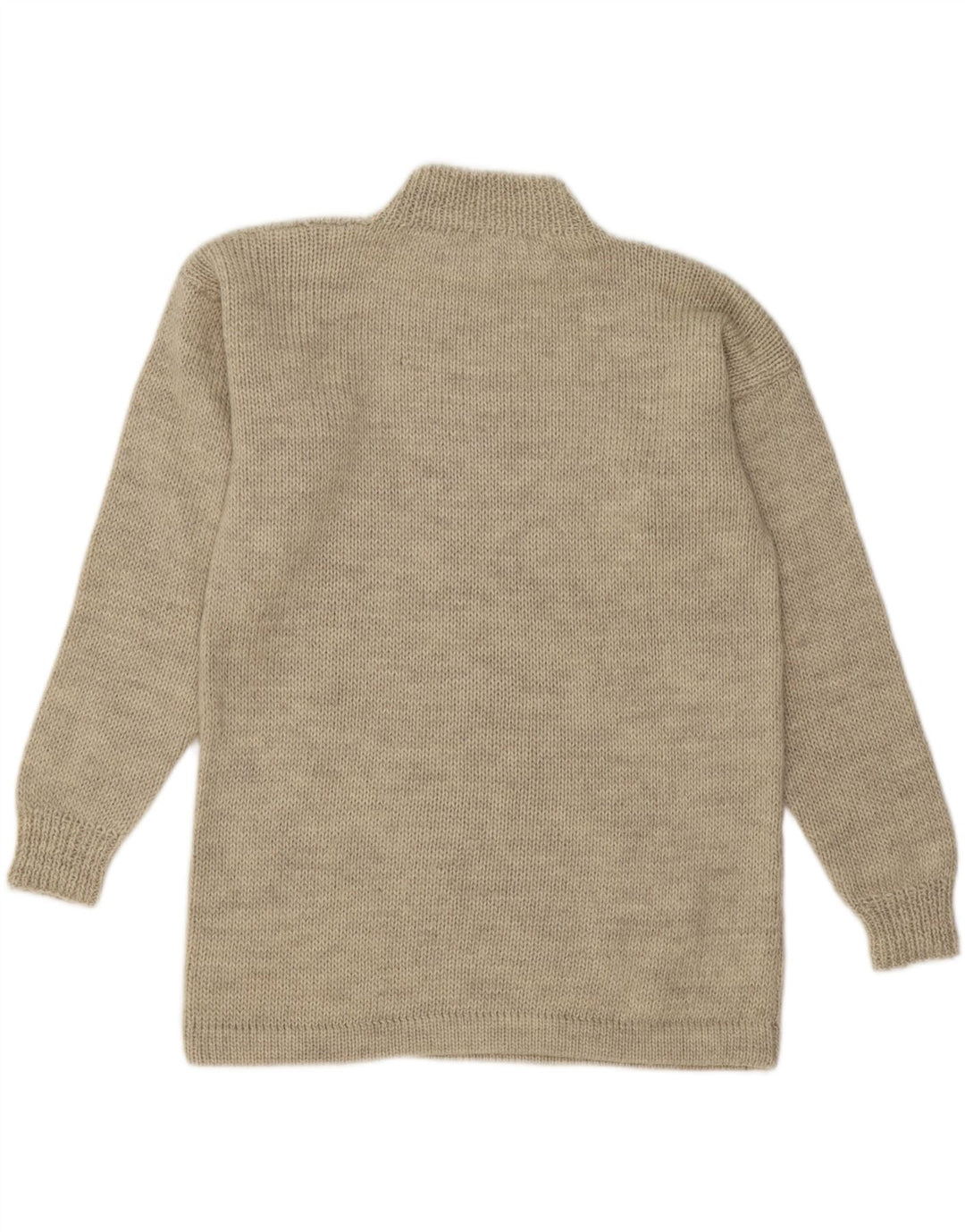 VINTAGE Womens Turtle Neck Jumper Sweater UK 20 2XL Beige Vintage Vintage and Second-Hand Vintage from Messina Hembry 
