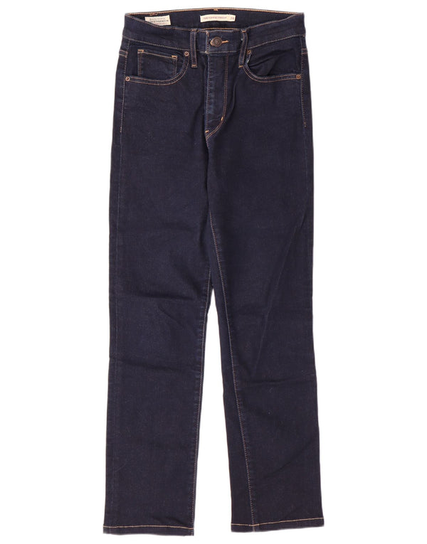 LEVI'S Dame 724 Højtaljede lige jeans W28 L26 Marineblå Bomuld