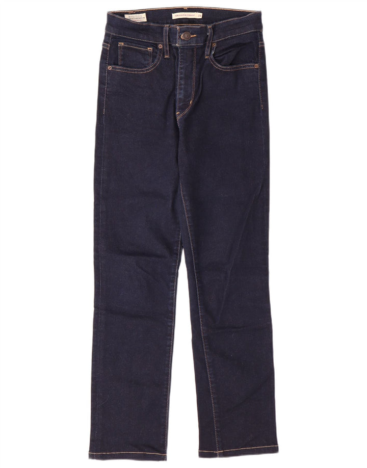 LEVI'S Dame 724 Højtaljede lige jeans W28 L26 Marineblå Bomuld