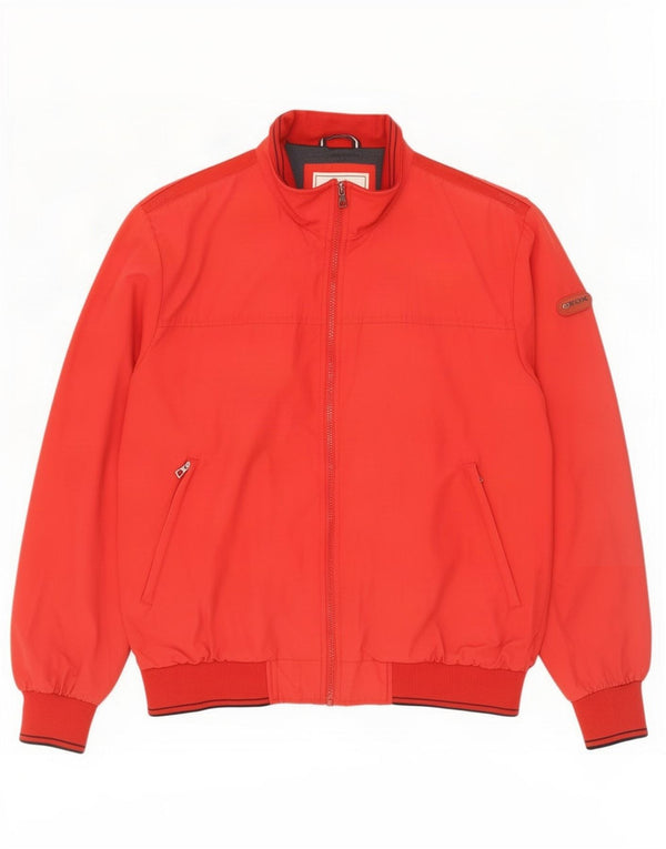 Geox Herre Respira Bomber Jacket UK 44 2XL Rød Bomuld