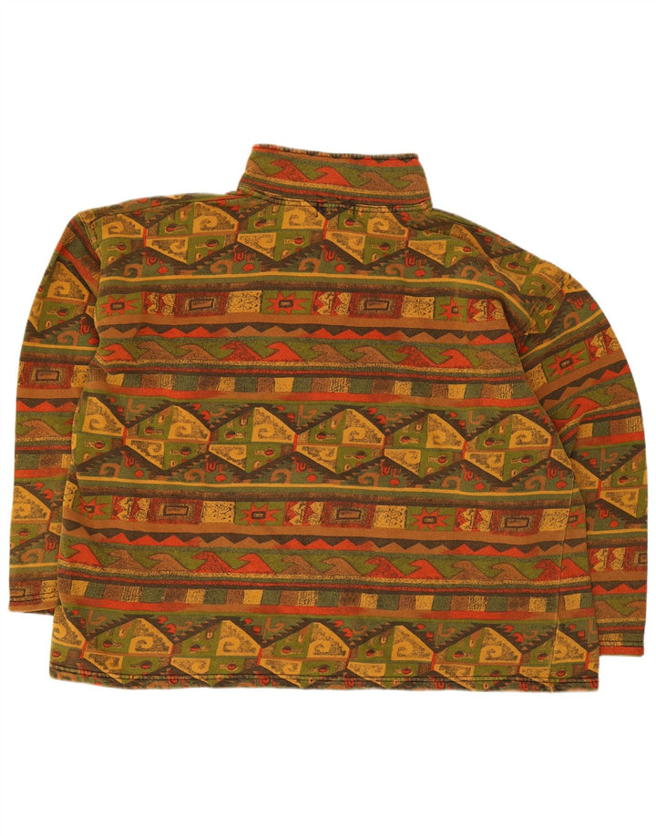 Vintage Dame Oversized Sweatshirt Jumper UK 16 Stor Flerfarvet