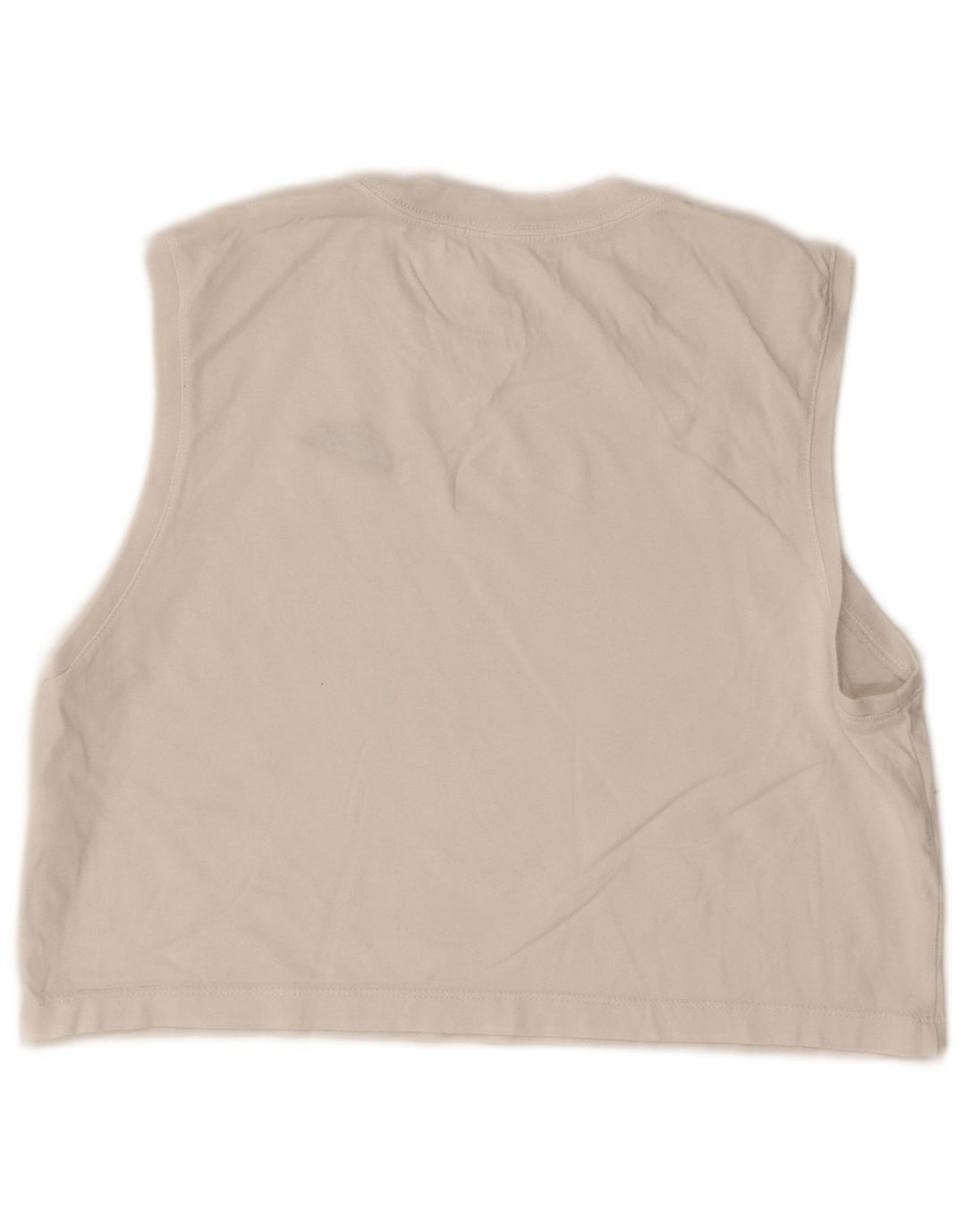 Nike Womens Crop Oversized Vest Top UK 6 XS Hvid Bomuld