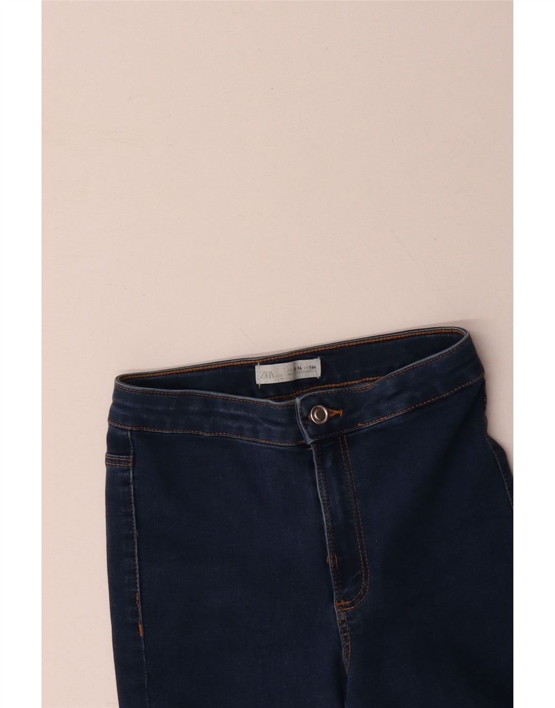 ZARA Piger Højtaljede Skinny Jeans 13-14 år W24 L26 Blå