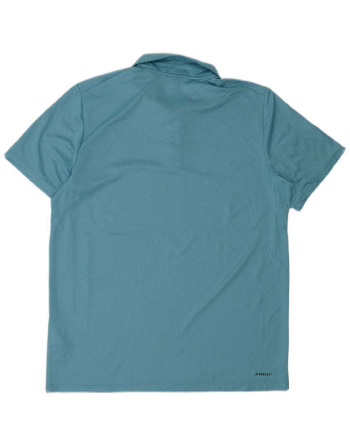 Adidas Aeroready poloshirt til mænd mellemblå polyester