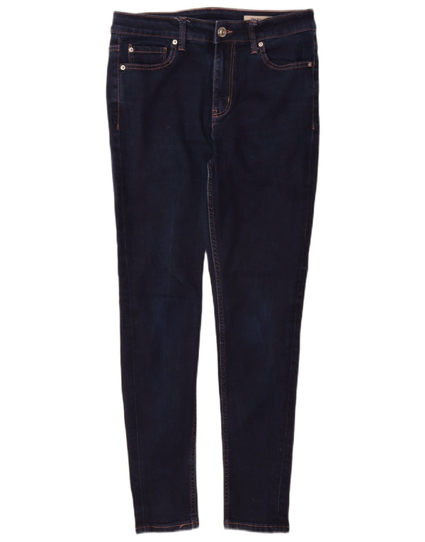 Marks & Spencer Womens The Ivy Skinny Jeans UK 10 Small W28 L28 Navy Blue