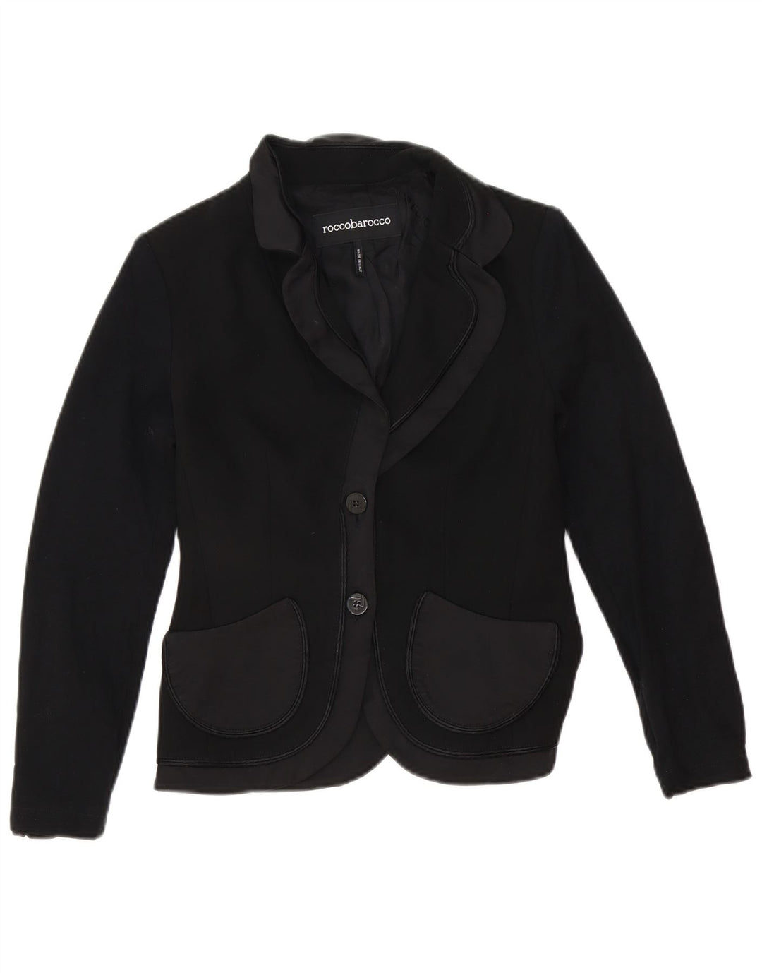 Roccobarocco Dame 2-knaps blazerjakke IT 42 Medium Sort Polyester