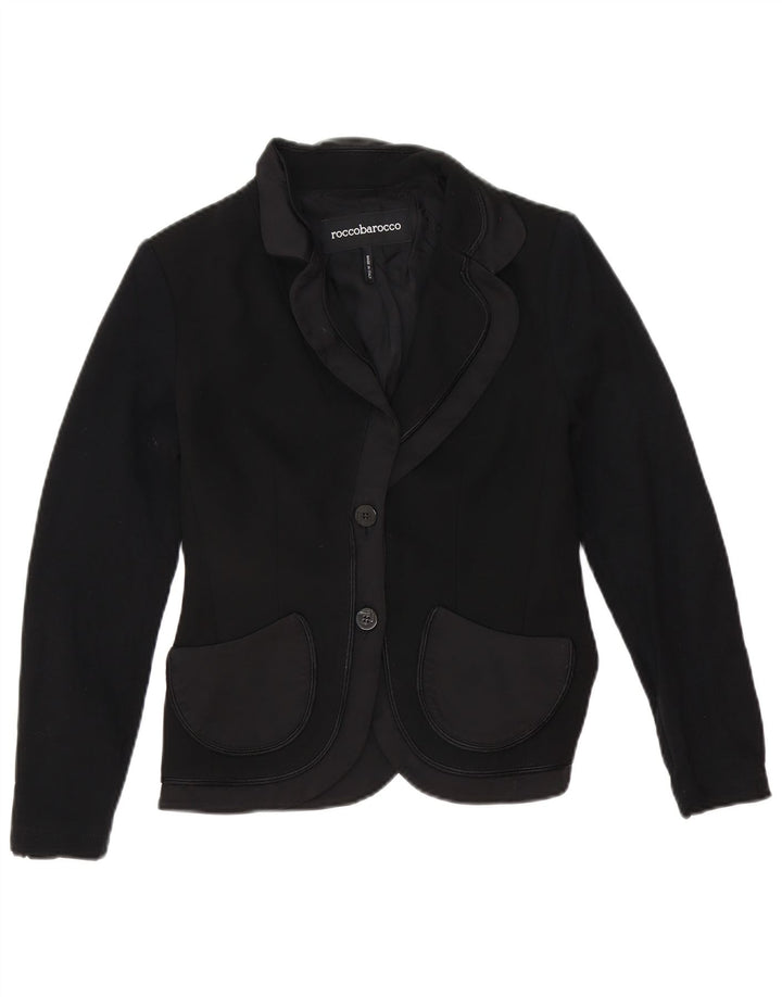 Roccobarocco Dame 2-knaps blazerjakke IT 42 Medium Sort Polyester