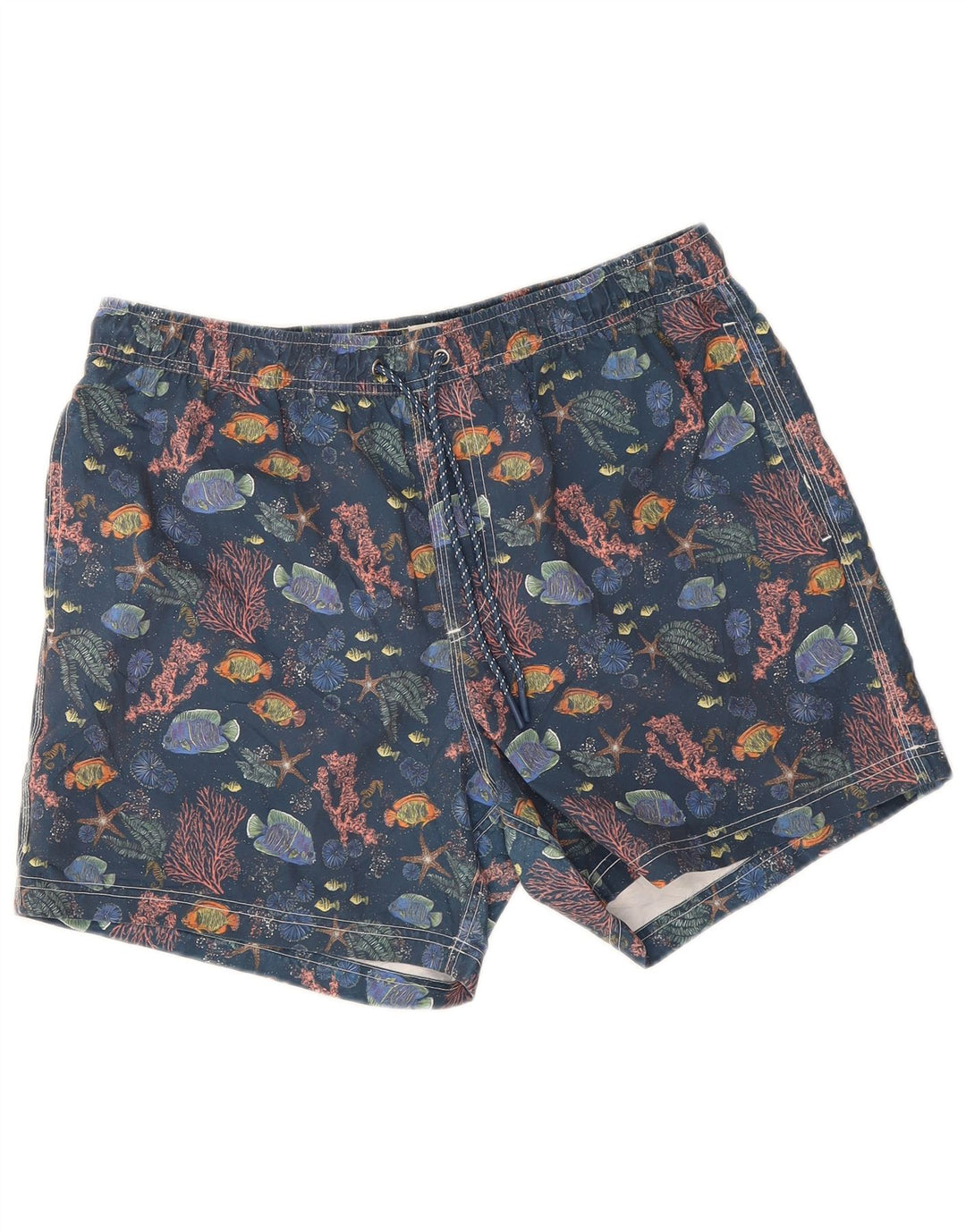 John Lewis Badeshorts med abstrakt mønster til mænd store marineblå polyester