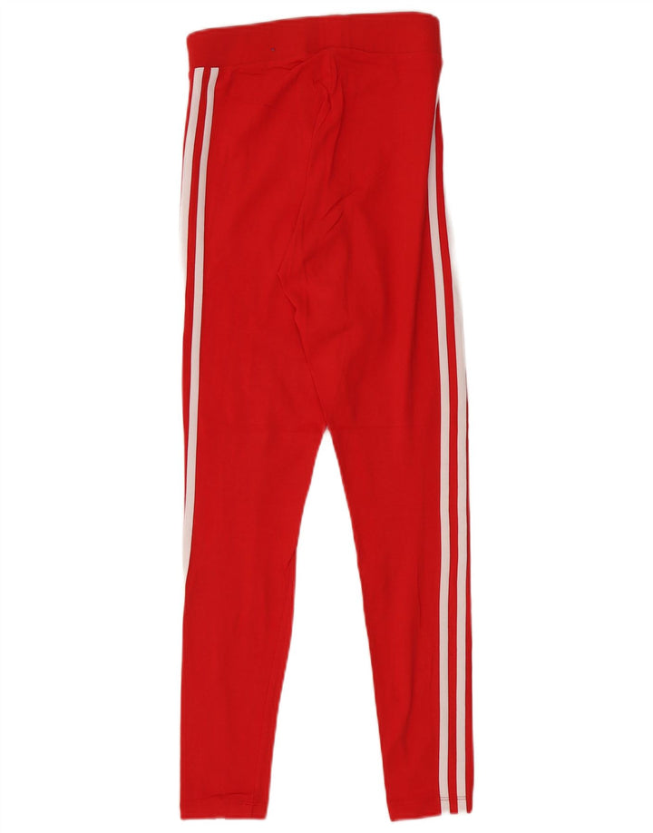 Adidas Dame Leggings UK 10 Small Red Bomuld