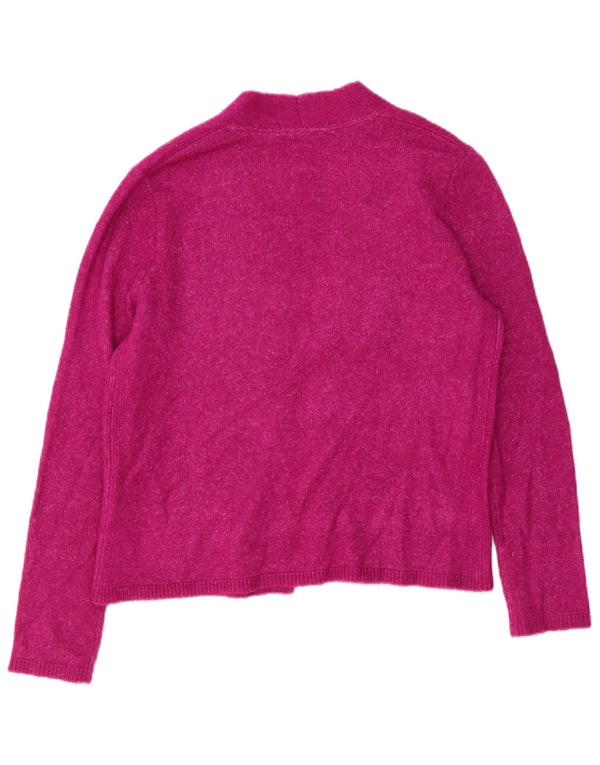 White Stuff Womens Oversized Cardigan Sweater UK 8 Small Pink Polyacrylic