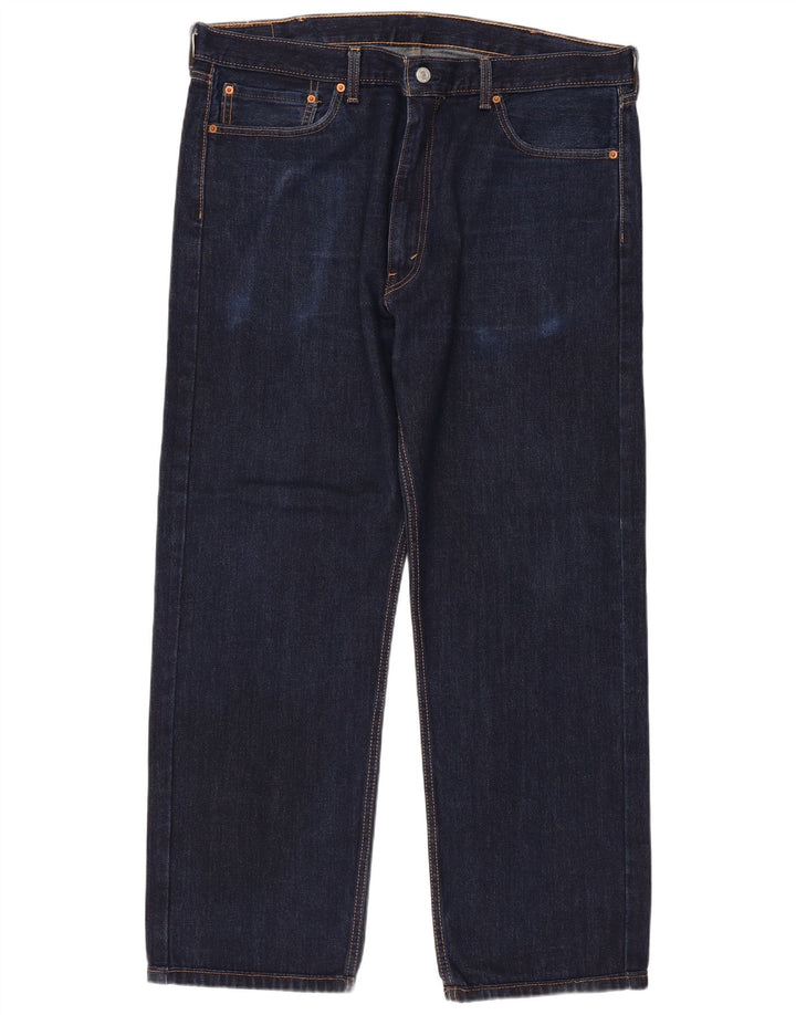 Levi's Herre 505 Straight Jeans W40 L29 Marineblå Bomuld