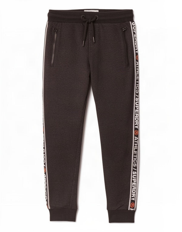 Superdry Mens Graphic Tracksuit Trousers Joggers Medium Grey Cotton