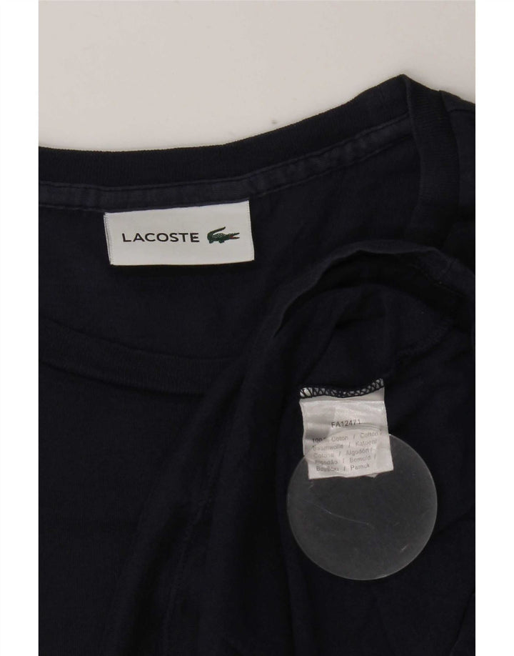 Lacoste Herre T-Shirt Top Medium Marineblå Bomuld