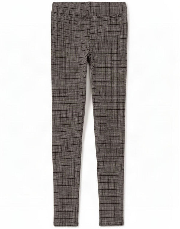 Zara Dame Leggings Medium W28 L28 Grå Houndstooth