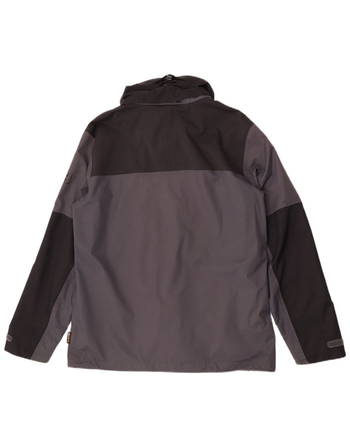 Jack Wolfskin Regnjakke til mænd UK 36/38 Medium Grey Colourblock Polyamid