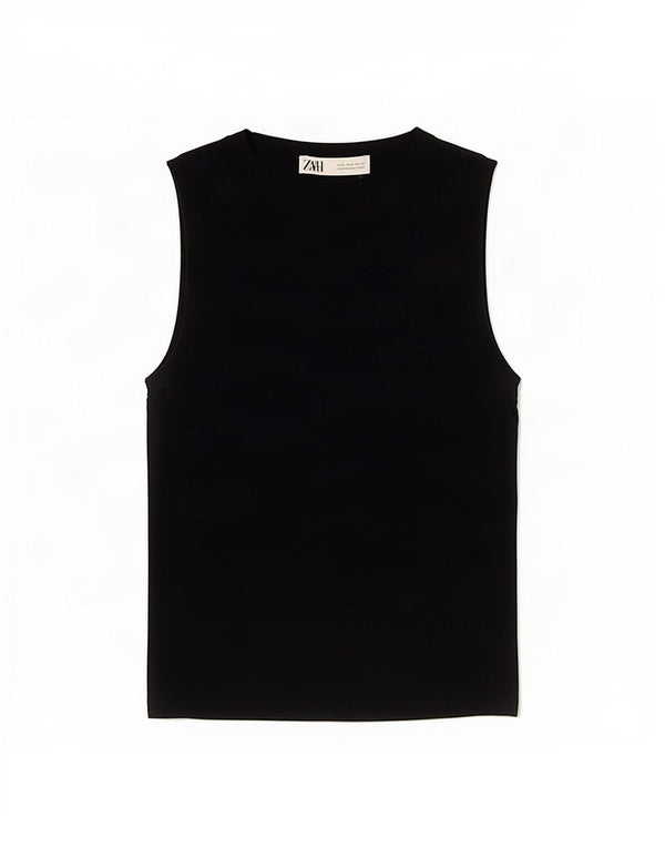 Zara Damevest Top UK 8 Small Navy Blue