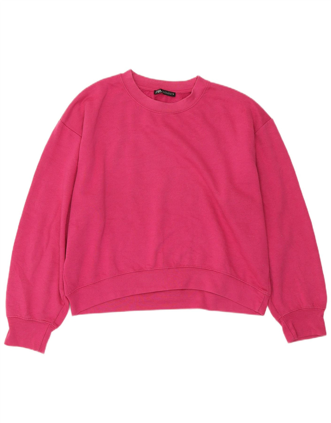 ZARA Dame Oversized Sweatshirt Jumper UK 16 Large Pink
