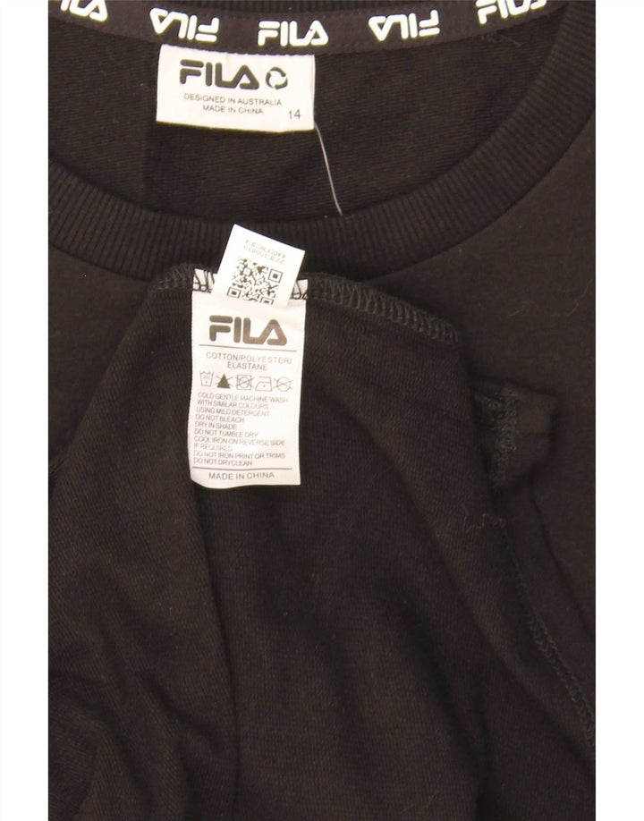 Fila Womens Graphic Basic Dress UK 14 Medium Black Bomuld
