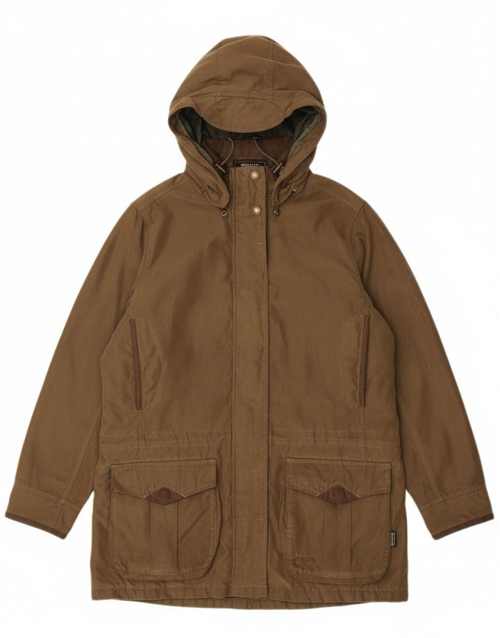 Musto Parkajakke med lynlås til kvinder UK 16 Stor Khaki Polyester Classic