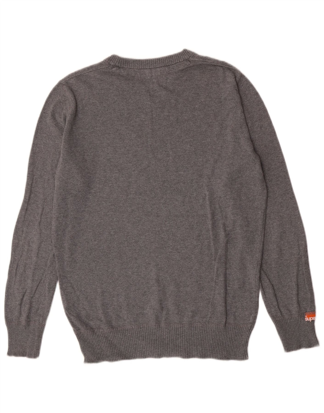 Superdry Herre Boat Neck Sweater Små grå Flecked Bomuld