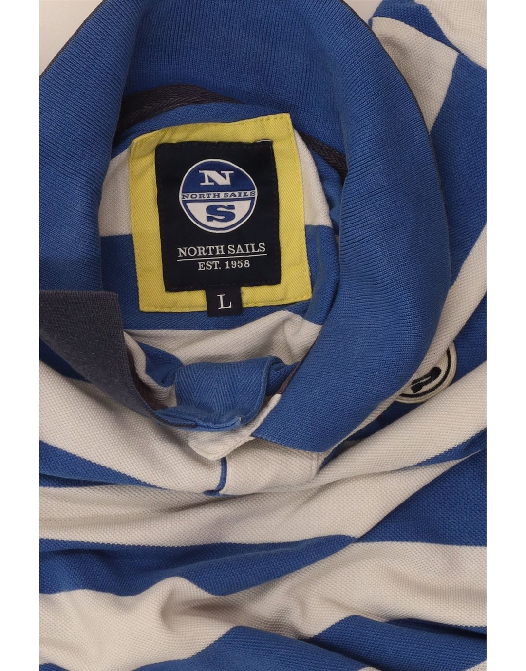 NORTH SAILS Rugby poloshirt til mænd Stor blå stribet bomuld