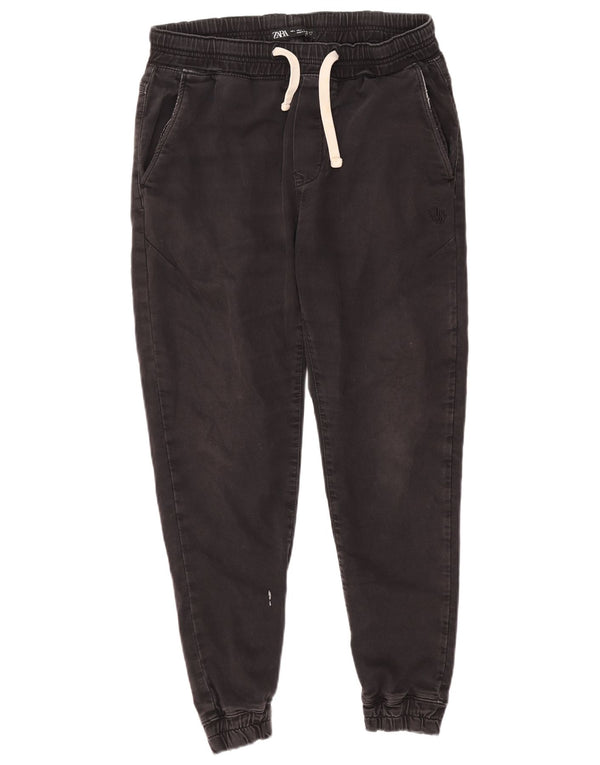 Zara Herre Joggers Chino Bukser Large W32 L27 Sort Bomuld