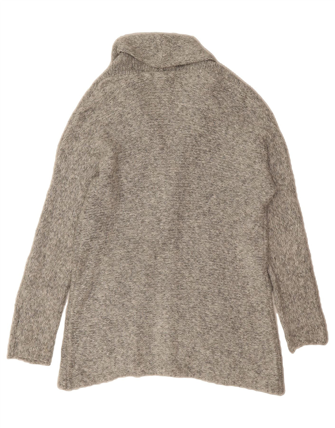 EDDIE BAUER Womens Longline Open Cardigan Sweater UK 16 Large Grey Cotton Vintage Eddie Bauer and Second-Hand Eddie Bauer from Messina Hembry 