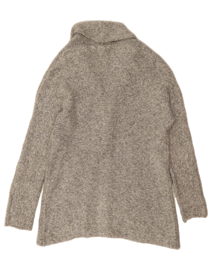 EDDIE BAUER Womens Longline Open Cardigan Sweater UK 16 Large Grey Cotton Vintage Eddie Bauer and Second-Hand Eddie Bauer from Messina Hembry 