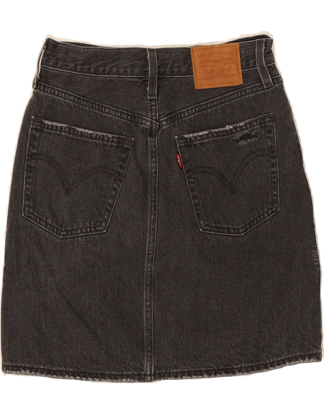 LEVI'S Womens Denim Skirt W24 XS Grey Vintage Levi's and Second-Hand Levi's from Messina Hembry 