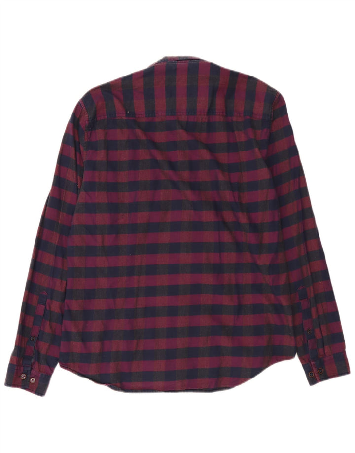 Joules Herre Slim Fit Flanell Shirt Medium Burgundy Gingham Cotton