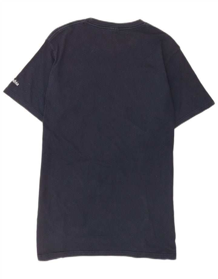 Columbia Herre grafisk T-shirt Top Medium Marineblå Bomuld