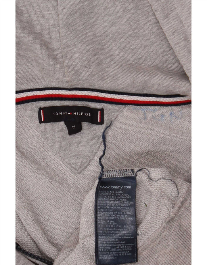 Tommy Hilfiger Herre grafisk hættetrøje med lynlås Medium Grå Colourblock