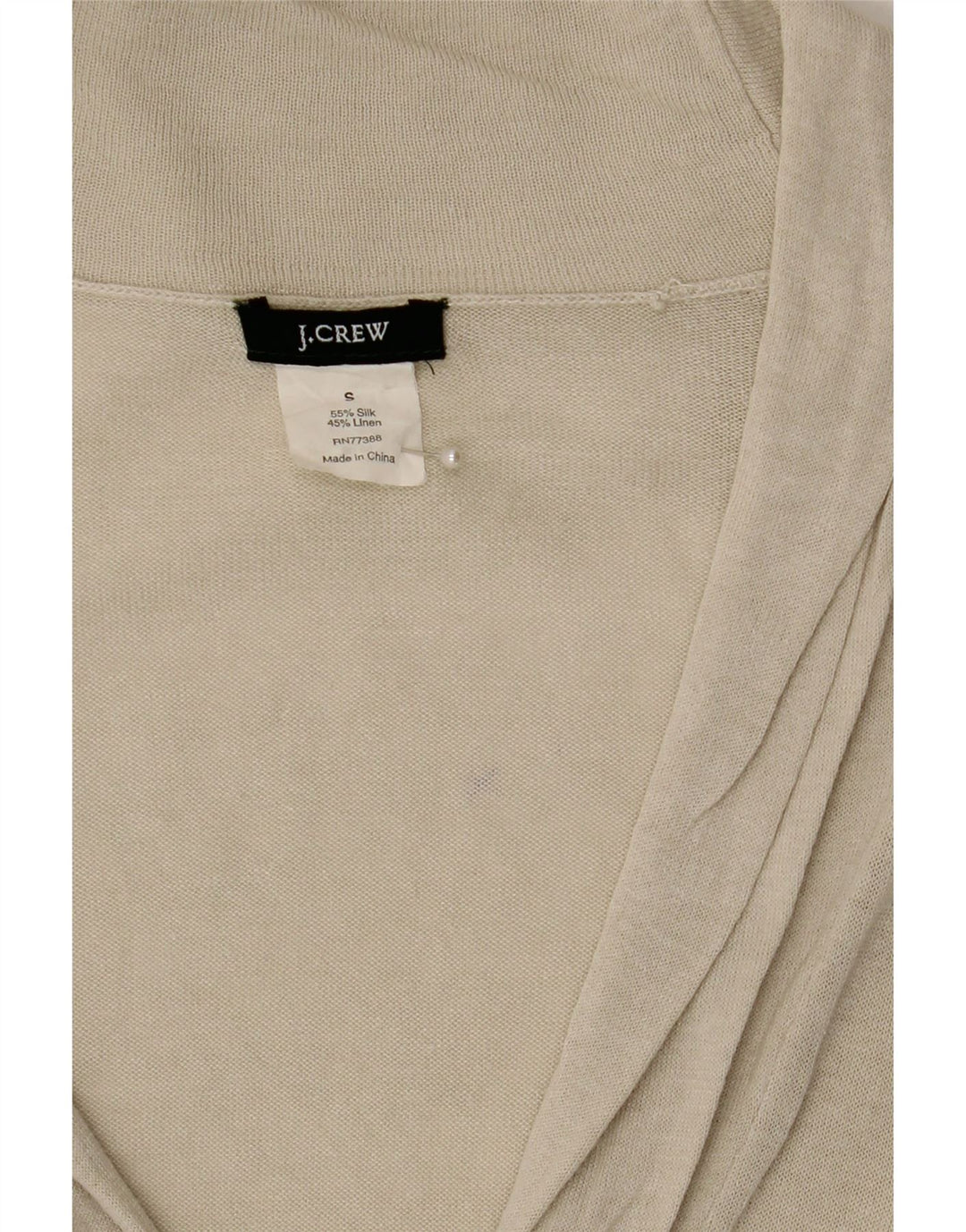 J. CREW Womens Cardigan Sweater UK 10 Small Grey Silk Vintage J. Crew and Second-Hand J. Crew from Messina Hembry 
