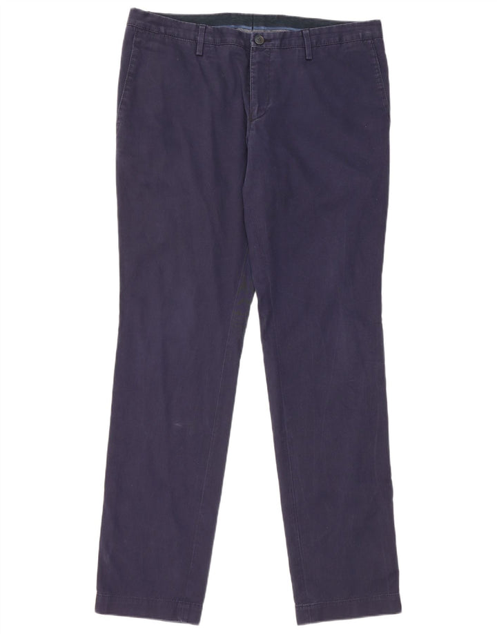 HUGO BOSS Slim Chino-bukser til mænd EU 50 Large W34 L32 Marineblå bomuld